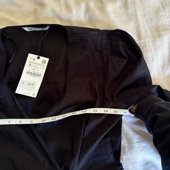 NWT Zara Wrap Top with large Buckle belt - Picture 9 of 10